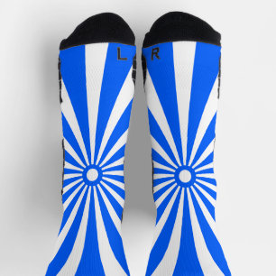 Calcetines con patrón de ráfaga azul de energía