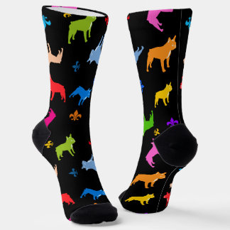 Calcetines con patrón de rejilla lineal de Bulldog
