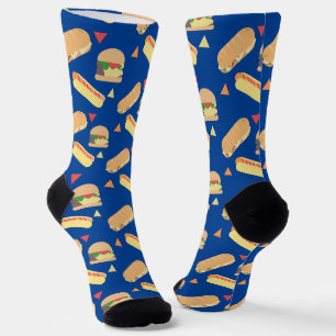 Calcetines con patrón de restaurante de fiesta de 