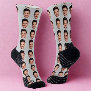 Calcetines con Patrón de Rostro Personalizado, Agr