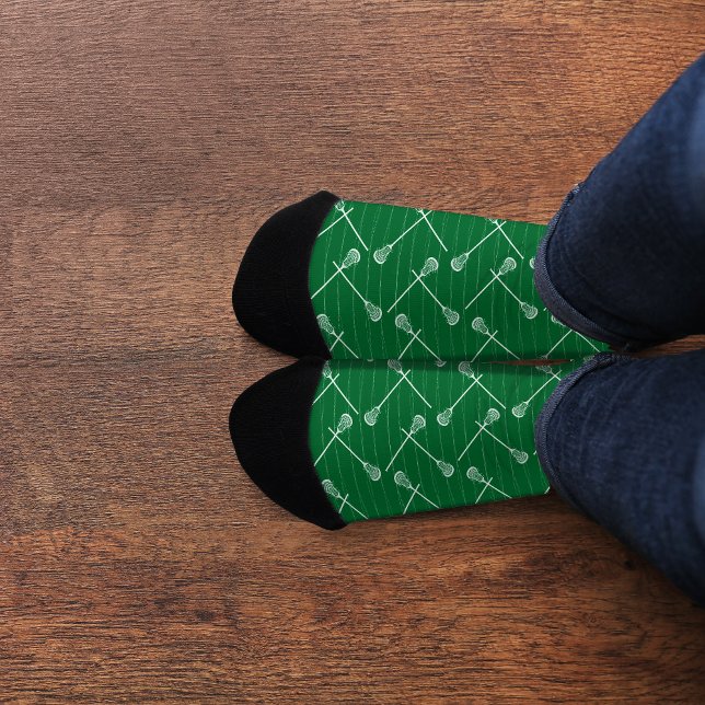 Calcetines con patrón de tiras blancas de lacrosse (Subido por el creador)