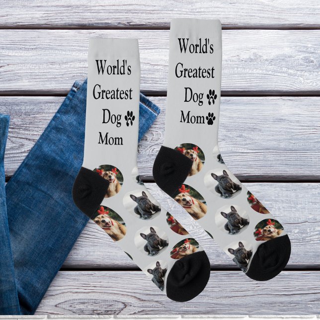 Calcetines con patrón personalizado y foto de perr (Subido por el creador)