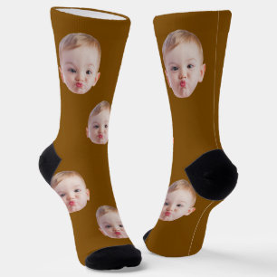 Calcetines con rostro personalizado regalo para ni