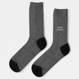 Calcetines Concreto Moderno Blanco y Gris Oscuro