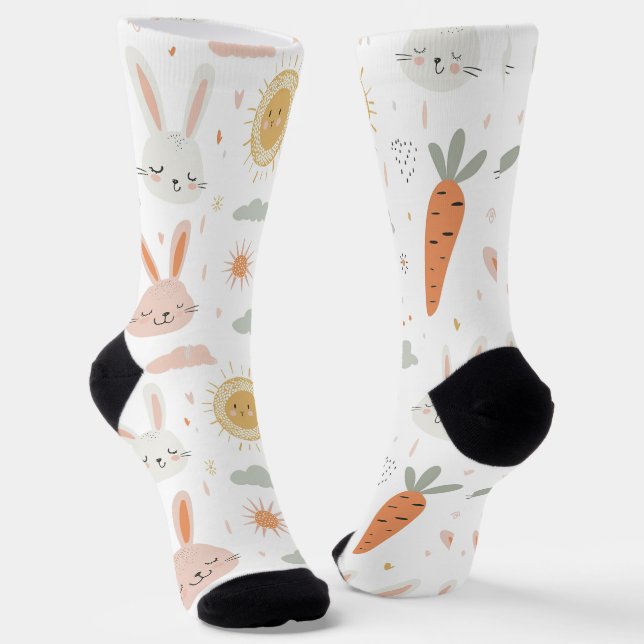 Calcetines Conejito de boho y zanjas (Angular)