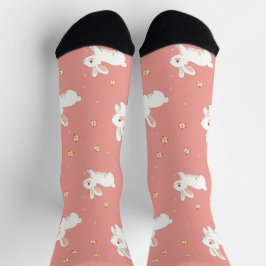 Calcetines Conejito de Cute Coral Bouncing