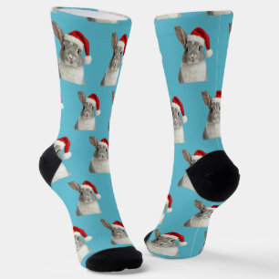 Calcetines Conejo de Navidad personalizado