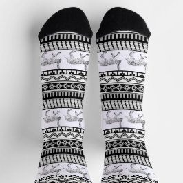 Calcetines Conejo del suroeste y rayas geométricas