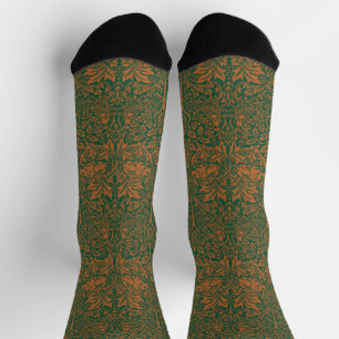 Calcetines Conejo Hermano William Morris Ámbar Patrón Negro