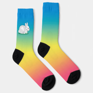 Calcetines Conejo y arcoiris