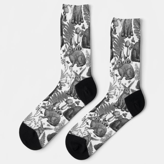 Calcetines Conejos y flora silvestre 2Socks (Izquierda)