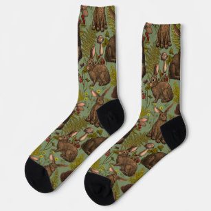 Calcetines Conejos y flora silvestre Socks
