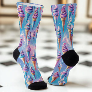 Calcetines Cones de helados celestes