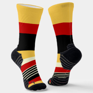 Calcetines Contraste Amarillo con Rojo