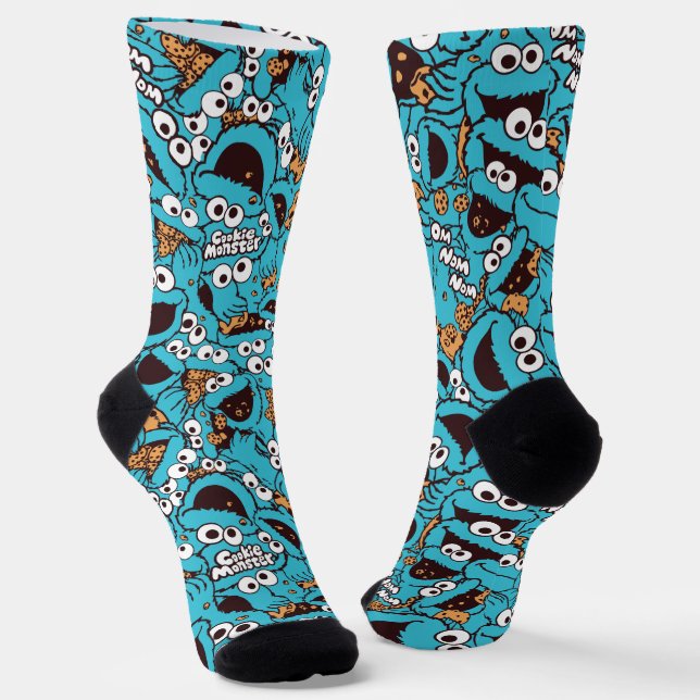 Calcetines Cookie Monster | Nom Nom Patrones Socks (Angular)
