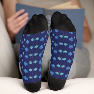 Calcetines Copos de nieve azules