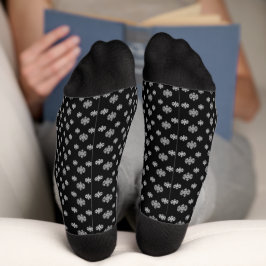 Calcetines Copos de nieve grises negros