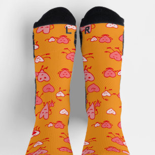 Calcetines Coral naranja Dancing Hearts