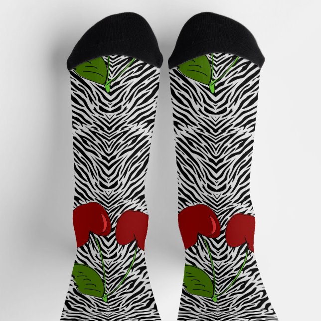 Calcetines corazón, con leopardo (Arriba)