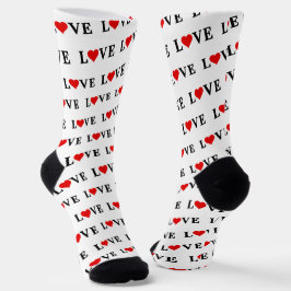 Calcetines Corazón de AMOR blanco Sencillo Socks minimalista