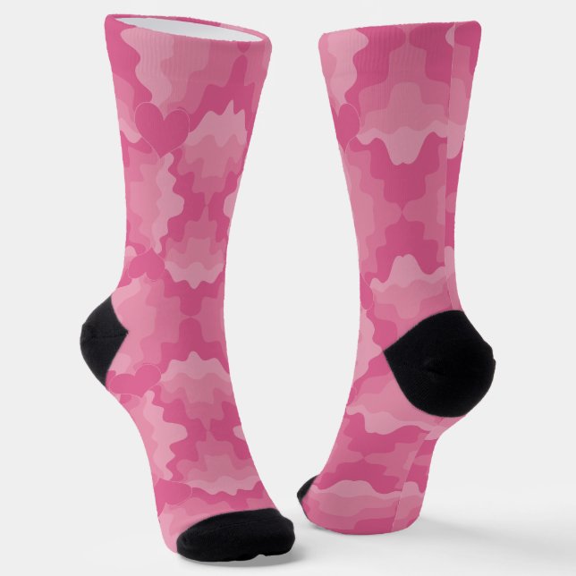 Calcetines Corazón de amor - Rosa (Angular)