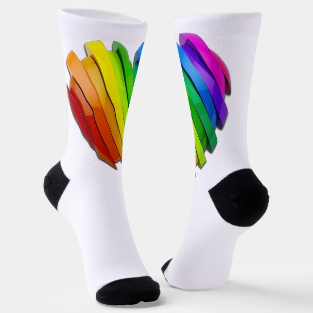 Calcetines Corazón tridimensional escultural de SlipperyJoe b (Angular)