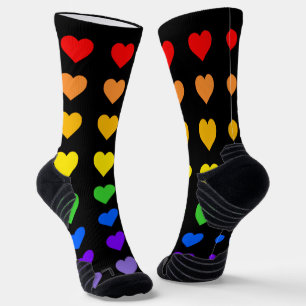 Calcetines Corazones arcoiris
