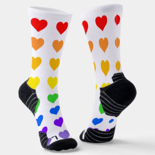Calcetines Corazones arcoiris