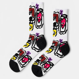 Calcetines corazones de bulldog francés  