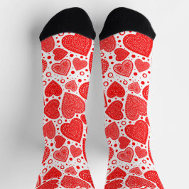 Calcetines Corazones de encaje rojos lindos para San Valentín
