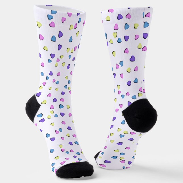 Calcetines Corazones de San Valentín en pastel (Angular)