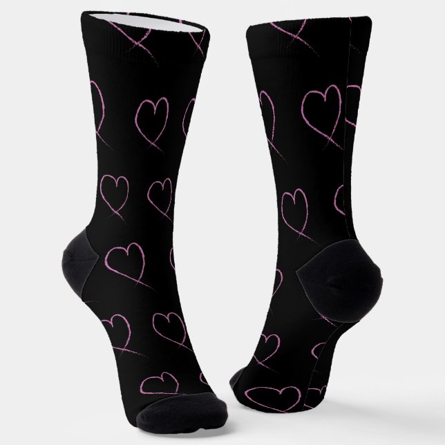 Calcetines Corazones de San Valentín Garabatos (Angular)