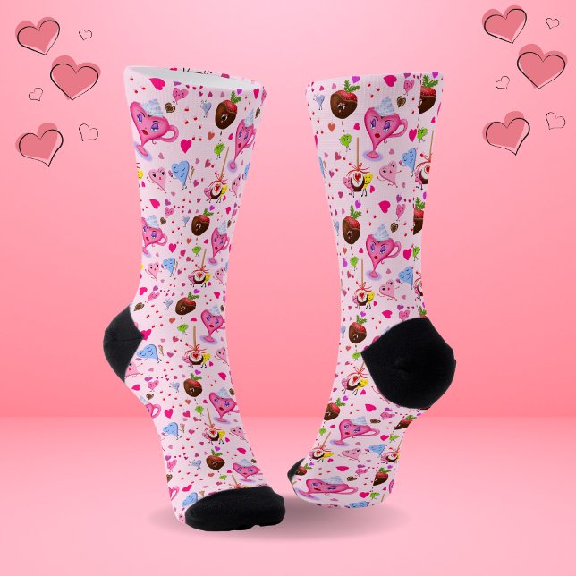 Calcetines Corazones dulces celebrando en todas partes (Subido por el creador)