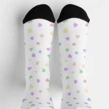 Corazones Pastel en Unisex Blanco