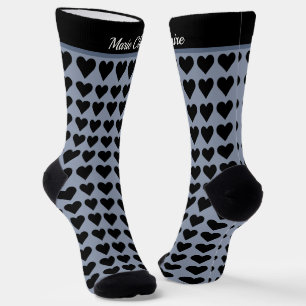 Calcetines Corazones Pequeños de Pizarra Azul de Hormigón Nom