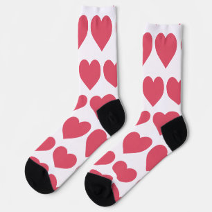 Calcetines Corazones rosados Diseñar Socks de equipos premium