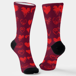 Calcetines Corazones Simétricos Grunge