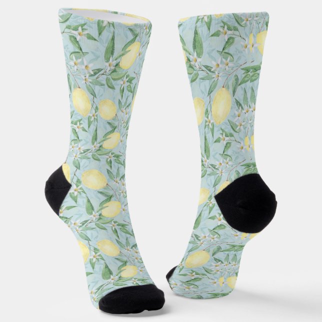 Calcetines Corbata fresca de cítricos amarillo limón (Angular)