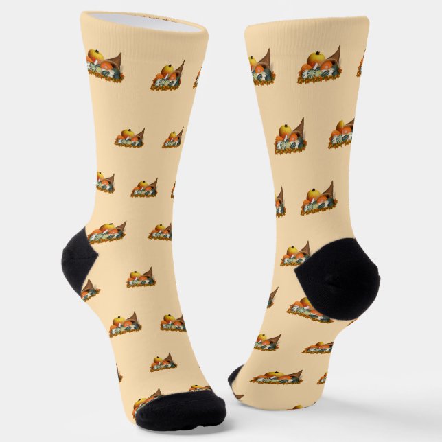 Calcetines Cornucopia Día de Acción de Gracias (Angular)