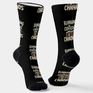 Calcetines Corriendo con Café y Caos Arte Divertido de Estilo