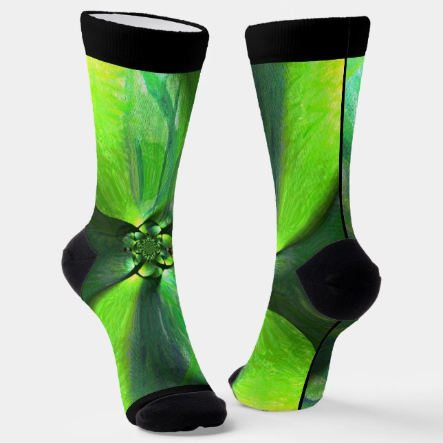 Calcetines Country Green Leaf Fox Moderno (Angular)