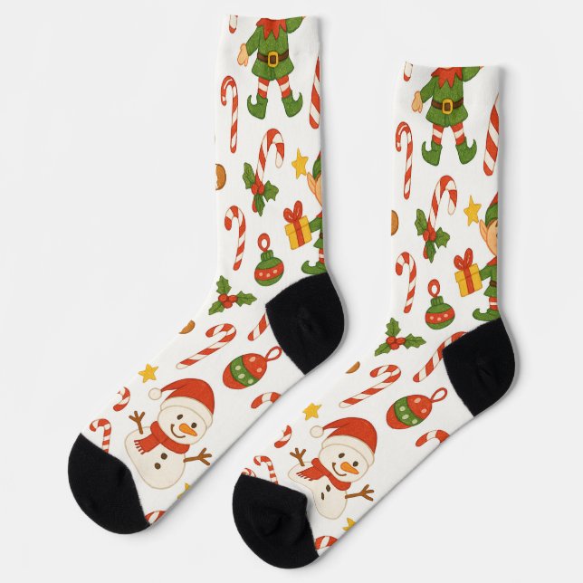 Calcetines Cozy Christmas Socks | Festive Holiday Socks  (Izquierda)