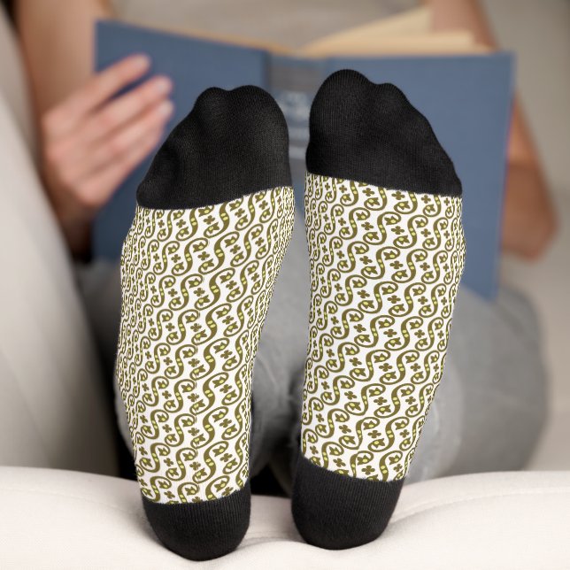 Calcetines Cozy Pattern Crew – Suave comodidad con (Abajo)