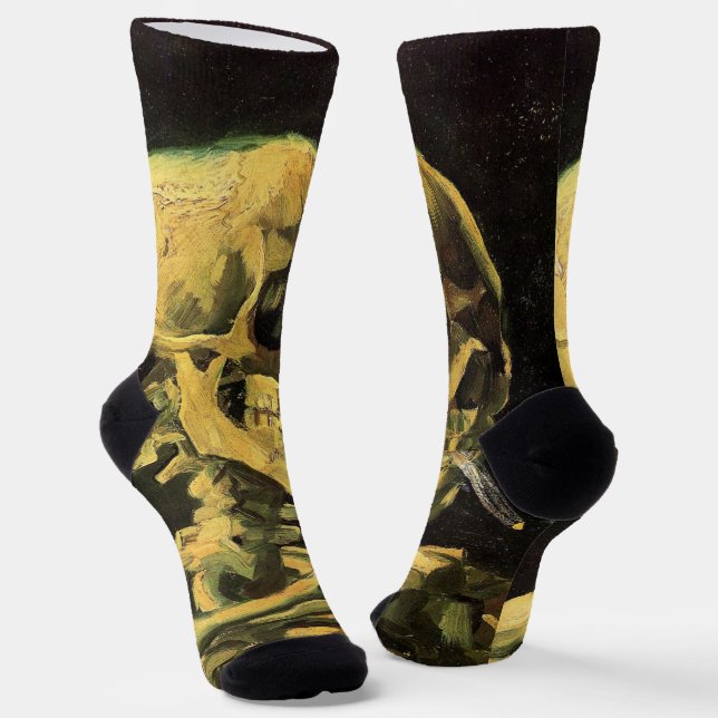 Calcetines Cráneo con cigarrillo encendido de Vincent van Gog (Angular)