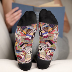 Calcetines Crazy quilt top