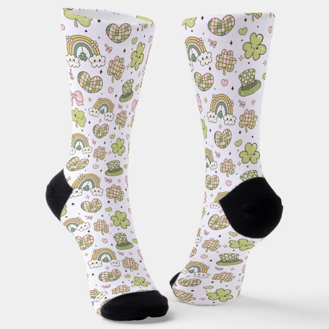 Calcetines Crazy Sock Day Retro Disco Ball Cuke Shamrock (Angular)