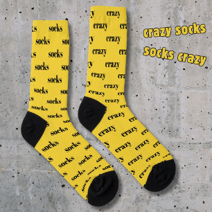 Calcetines Crazy Socks - medias locas, en amarillo