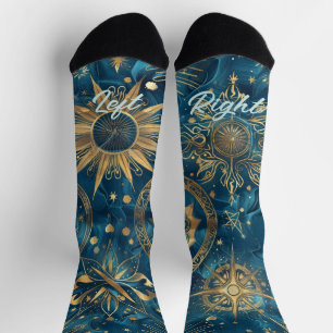 Calcetines Crea tus propios Celestiales místicos de azul y do