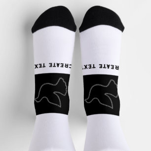 Calcetines Crear Texto Pájaro Vuela Impreso Paz Amor Elegante