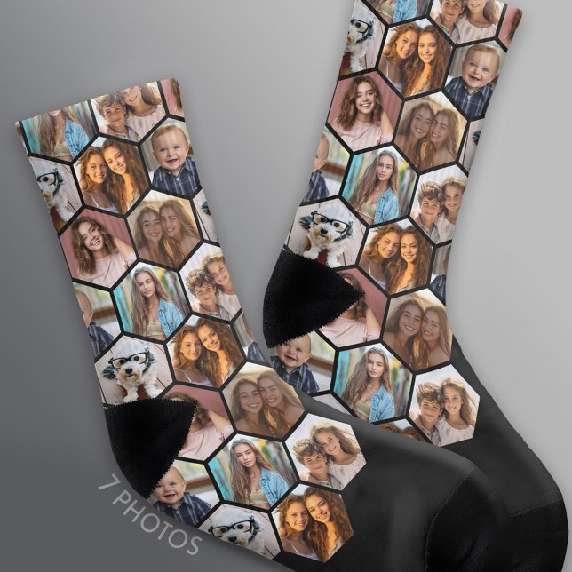 Calcetines Crear un Collage de fotos Personalizado con 7 sock (Custom Socks with a Photo Collage)